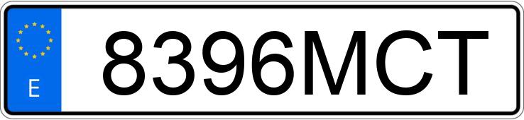 Numer rejestracyjny 8396MCT posiada MERCEDES C (206)