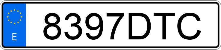 Registreringsnumret 8397DTC har TOYOTA COROLLA