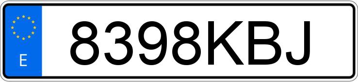 Numer rejestracyjny 8398KBJ posiada PEUGEOT 2008