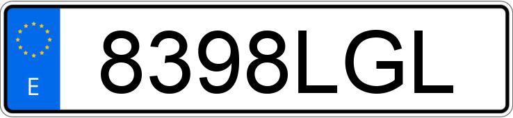 Numer rejestracyjny 8398LGL posiada PEUGEOT PARTNER