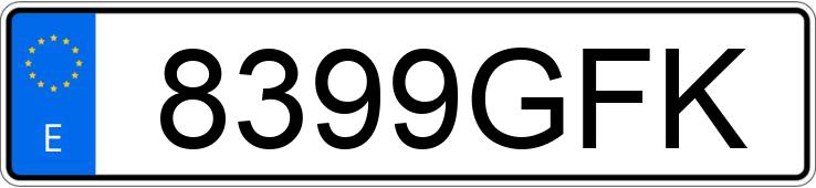 Numer rejestracyjny 8399GFK posiada FIAT DUCATO