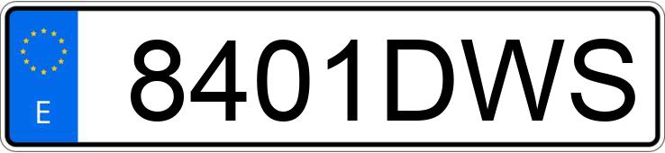 Numer rejestracyjny 8401DWS posiada HONDA FR-V