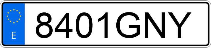 Numer rejestracyjny 8401GNY posiada SEAT IBIZA