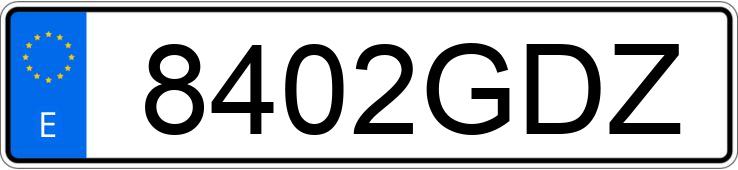 Numer rejestracyjny 8402GDZ posiada SEAT IBIZA Numer rejestracyjny 8402GDZ posiada SEAT IBIZA