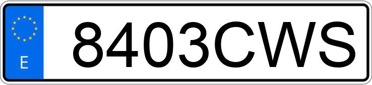 Numer rejestracyjny 8403CWS posiada VOLKSWAGEN GOLF Numer rejestracyjny 8403CWS posiada VOLKSWAGEN GOLF