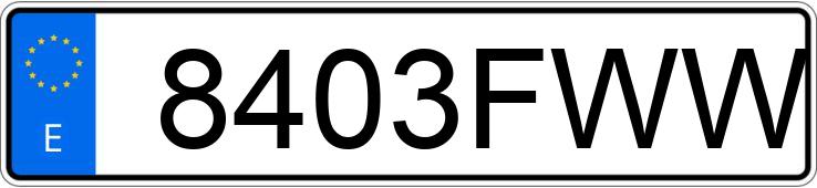 Numer rejestracyjny 8403FWW posiada MAZDA MAZDA3