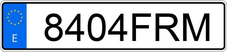 Numer rejestracyjny 8404FRM posiada PEUGEOT EXPERT Numer rejestracyjny 8404FRM posiada PEUGEOT EXPERT