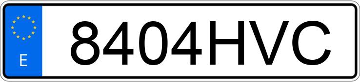 Numer rejestracyjny 8404HVC posiada SEAT IBIZA