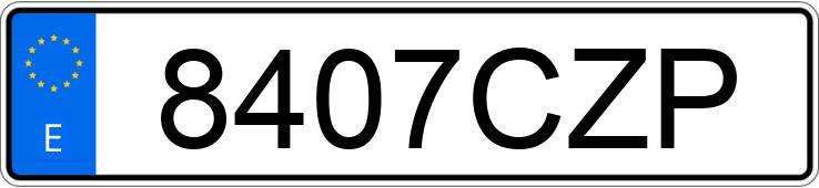 Numer rejestracyjny 8407CZP posiada MERCEDES C (203)