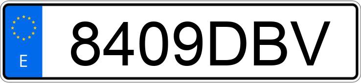 Numer rejestracyjny 8409DBV posiada PEUGEOT 206