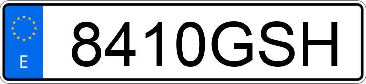 Numer rejestracyjny 8410GSH posiada VOLKSWAGEN GOLF