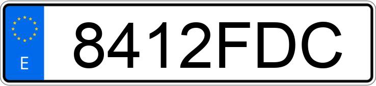 Numer rejestracyjny 8412FDC posiada CITROEN XSARA