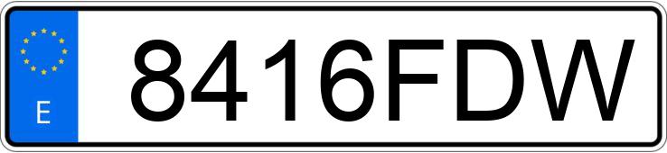 Numer rejestracyjny 8416FDW posiada SEAT IBIZA