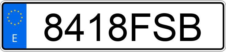 Numer rejestracyjny 8418FSB posiada VOLKSWAGEN GOLF