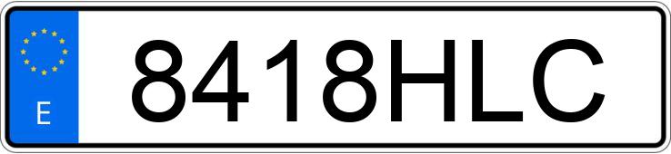 Numer rejestracyjny 8418HLC posiada OPEL MERIVA