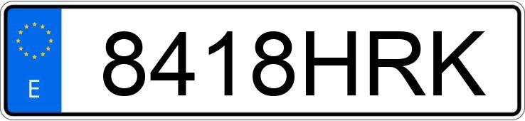 Numer rejestracyjny 8418HRK posiada VOLKSWAGEN SCIROCCO