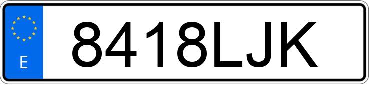 Numer rejestracyjny 8418LJK posiada TOYOTA COROLLA