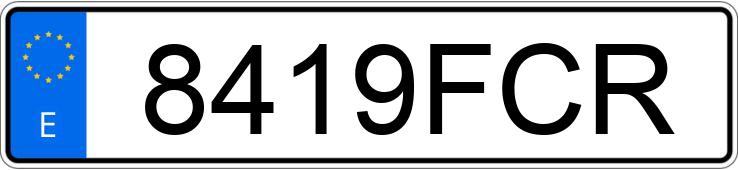 Numer rejestracyjny 8419FCR posiada TOYOTA COROLLA