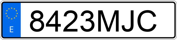Numer rejestracyjny 8423MJC posiada PORSCHE TAYCAN