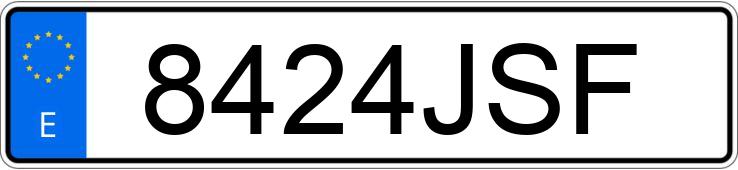 Numer rejestracyjny 8424JSF posiada VOLKSWAGEN GOLF