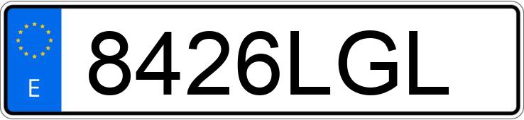 El número de registro 8426LGL tiene FORD FIESTA