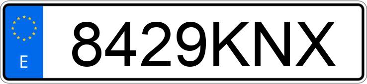 Numer rejestracyjny 8429KNX posiada MAZDA MAZDA3