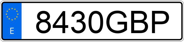 Numer rejestracyjny 8430GBP posiada CITROEN JUMPY