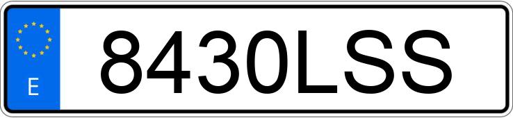 Numer rejestracyjny 8430LSS posiada VOLKSWAGEN GOLF