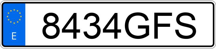 Numer rejestracyjny 8434GFS posiada RENAULT GRAND SCENIC