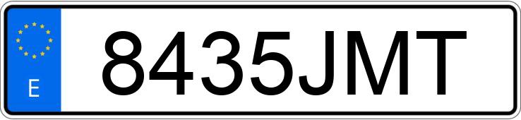 Numer rejestracyjny 8435JMT posiada VOLKSWAGEN SCIROCCO