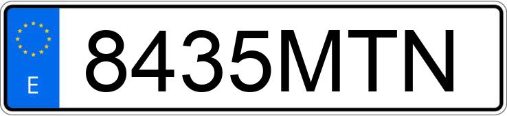 Numer rejestracyjny 8435MTN posiada FORD MUSTANG Numer rejestracyjny 8435MTN posiada FORD MUSTANG