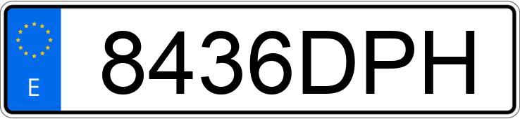 The registration number 8436DPH has BMW SERIE 1