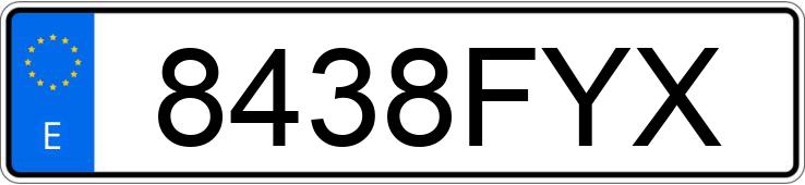 Numer rejestracyjny 8438FYX posiada CITROEN XSARA PICASSO 1.6 LX PLUS