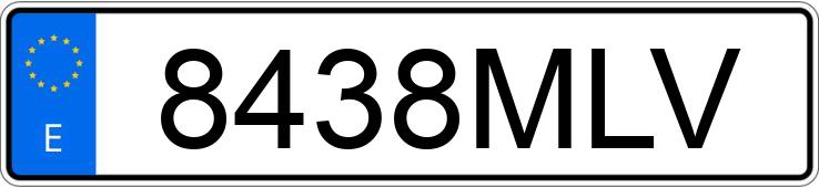 Numer rejestracyjny 8438MLV posiada SKODA SCALA