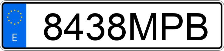 O número de registro 8438MPB tem RENAULT EXPRESS
