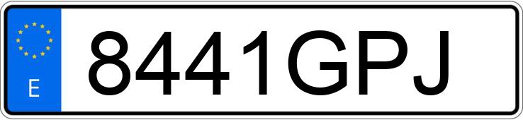 Numer rejestracyjny 8441GPJ posiada AUDI A3 SPORTBACK