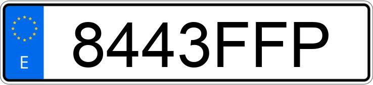 Numer rejestracyjny 8443FFP posiada BMW SERIE 3