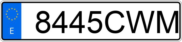 Die Registrierungsnummer 8445CWM hat CITROEN XSARA