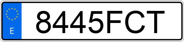 Numer rejestracyjny 8445FCT posiada VOLKSWAGEN GOLF