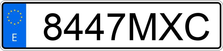 Numer rejestracyjny 8447MXC posiada MG HS