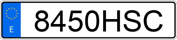 Numer rejestracyjny 8450HSC posiada PEUGEOT 208