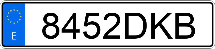 Numer rejestracyjny 8452DKB posiada VOLKSWAGEN GOLF