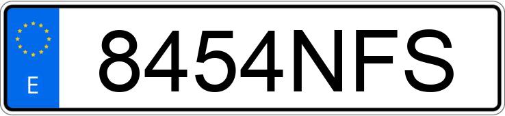 Il numero di registrazione 8454NFS ha TOYOTA RAV4