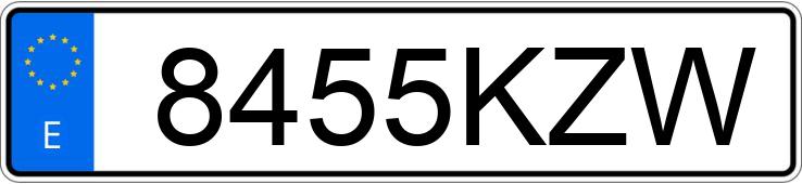 Numer rejestracyjny 8455KZW posiada PEUGEOT RIFTER