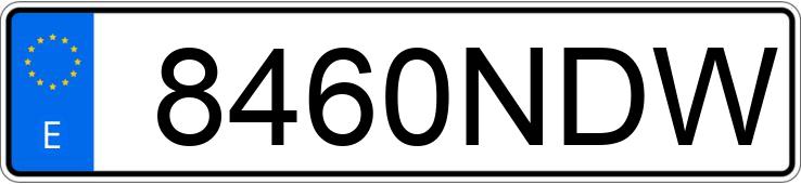 Numer rejestracyjny 8460NDW posiada VOLKSWAGEN T-ROC