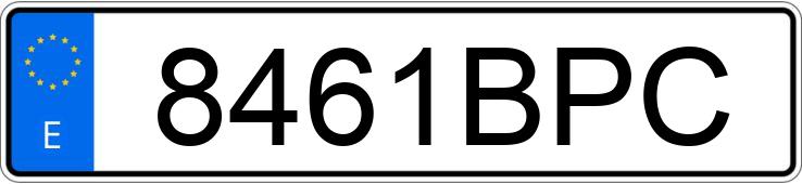 Numer rejestracyjny 8461BPC posiada PEUGEOT 206