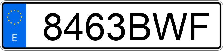 Numer rejestracyjny 8463BWF posiada AUDI A3