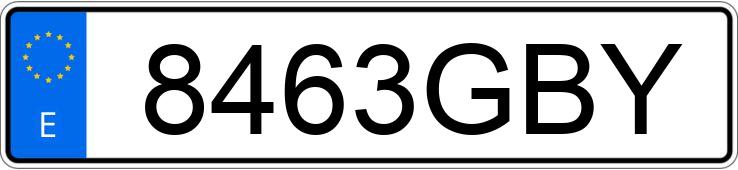 Numer rejestracyjny 8463GBY posiada SMART FORTWO COUPE