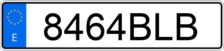 Numer rejestracyjny 8464BLB posiada PEUGEOT 206