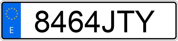 Die Registrierungsnummer 8464JTY hat VOLKSWAGEN POLO